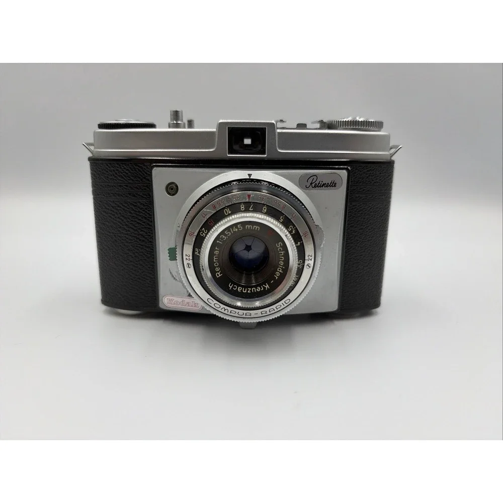 KODAK RETINETTE 35mm film Camera with Schneider Reomar 1:3.5/45mm lens Untested